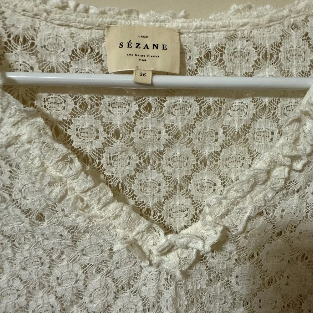 Sezane lace Leonora Blouse - Picture 3 of 10